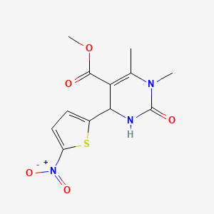 molecular formula C12H13N3O5S B5061653 methyl 1,6-dimethyl-4-(5-nitro-2-thienyl)-2-oxo-1,2,3,4-tetrahydro-5-pyrimidinecarboxylate 