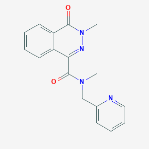 molecular formula C17H16N4O2 B5061660 N,3-dimethyl-4-oxo-N-(2-pyridinylmethyl)-3,4-dihydro-1-phthalazinecarboxamide trifluoroacetate 