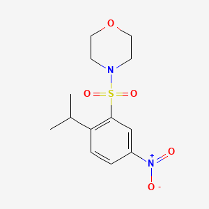 molecular formula C13H18N2O5S B5061665 4-[(2-isopropyl-5-nitrophenyl)sulfonyl]morpholine 