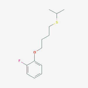 molecular formula C13H19FOS B5061671 1-fluoro-2-[4-(isopropylthio)butoxy]benzene 