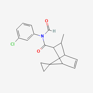 molecular formula C18H18ClNO2 B5061687 N-(3-chlorophenyl)-N-formyl-3-methylspiro[bicyclo[2.2.1]heptane-7,1'-cyclopropane]-5-ene-2-carboxamide 