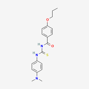 molecular formula C19H23N3O2S B5061694 N-({[4-(dimethylamino)phenyl]amino}carbonothioyl)-4-propoxybenzamide 