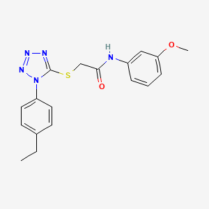 molecular formula C18H19N5O2S B5061695 2-{[1-(4-ethylphenyl)-1H-tetrazol-5-yl]thio}-N-(3-methoxyphenyl)acetamide 