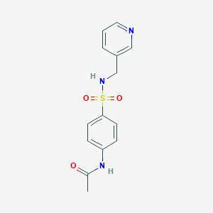molecular formula C14H15N3O3S B506170 N-(4-{[(3-pyridinylmethyl)amino]sulfonyl}phenyl)acetamide CAS No. 297178-85-9