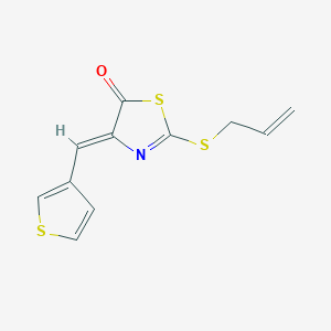 molecular formula C11H9NOS3 B5061700 2-(allylthio)-4-(3-thienylmethylene)-1,3-thiazol-5(4H)-one 