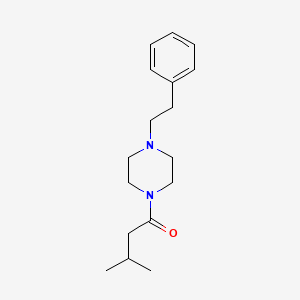 molecular formula C17H26N2O B5061706 1-(3-methylbutanoyl)-4-(2-phenylethyl)piperazine 