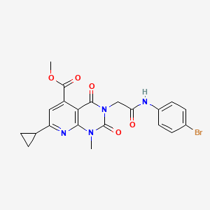 molecular formula C21H19BrN4O5 B5061728 methyl 3-{2-[(4-bromophenyl)amino]-2-oxoethyl}-7-cyclopropyl-1-methyl-2,4-dioxo-1,2,3,4-tetrahydropyrido[2,3-d]pyrimidine-5-carboxylate 