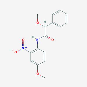 molecular formula C16H16N2O5 B506174 2-methoxy-N-(4-methoxy-2-nitrophenyl)-2-phenylacetamide 
