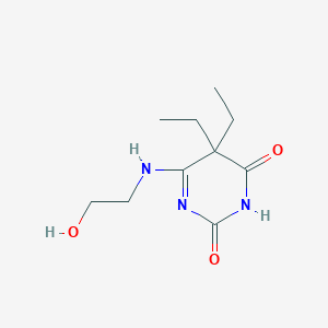 molecular formula C10H17N3O3 B506176 5,5-diethyl-6-(2-hydroxyethylamino)pyrimidine-2,4-dione 