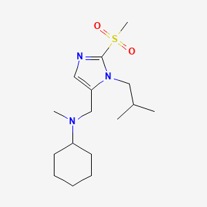 molecular formula C16H29N3O2S B5061777 N-{[1-isobutyl-2-(methylsulfonyl)-1H-imidazol-5-yl]methyl}-N-methylcyclohexanamine 