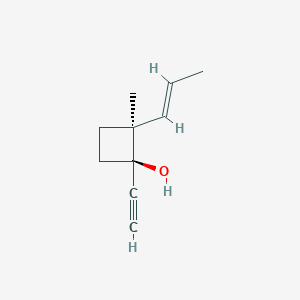 B050618 Cyclobutanol, 1-ethynyl-2-methyl-2-(1-propenyl)-, [1alpha,2alpha(E)]-(9CI) CAS No. 114179-21-4