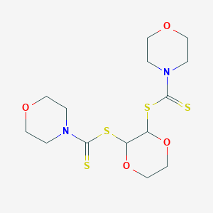 molecular formula C14H22N2O4S4 B5061802 1,4-dioxane-2,3-diyl di(4-morpholinecarbodithioate) 