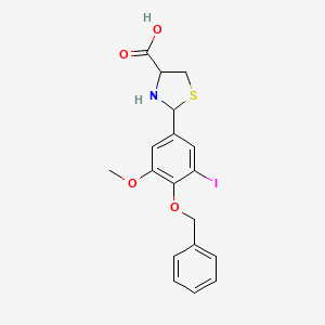2-[4-(benzyloxy)-3-iodo-5-methoxyphenyl]-1,3-thiazolidine-4-carboxylic acid