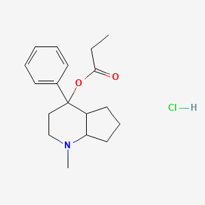 molecular formula C18H26ClNO2 B5061819 1-methyl-4-phenyloctahydro-1H-cyclopenta[b]pyridin-4-yl propanoate hydrochloride 