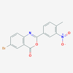 molecular formula C15H9BrN2O4 B506182 6-bromo-2-(4-methyl-3-nitrophenyl)-4H-3,1-benzoxazin-4-one 