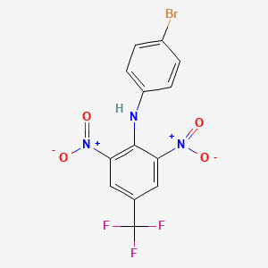 molecular formula C13H7BrF3N3O4 B5061850 (4-bromophenyl)[2,6-dinitro-4-(trifluoromethyl)phenyl]amine CAS No. 864424-02-2