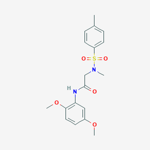 molecular formula C18H22N2O5S B506187 N-(2,5-dimethoxyphenyl)-N~2~-methyl-N~2~-[(4-methylphenyl)sulfonyl]glycinamide 