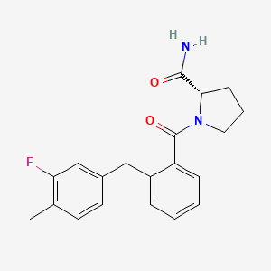 molecular formula C20H21FN2O2 B5061874 1-[2-(3-fluoro-4-methylbenzyl)benzoyl]-L-prolinamide 
