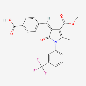 4-({4-(methoxycarbonyl)-5-methyl-2-oxo-1-[3-(trifluoromethyl)phenyl]-1,2-dihydro-3H-pyrrol-3-ylidene}methyl)benzoic acid