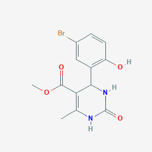 molecular formula C13H13BrN2O4 B506193 methyl 4-(5-bromo-2-hydroxyphenyl)-6-methyl-2-oxo-3,4-dihydro-1H-pyrimidine-5-carboxylate CAS No. 330683-58-4