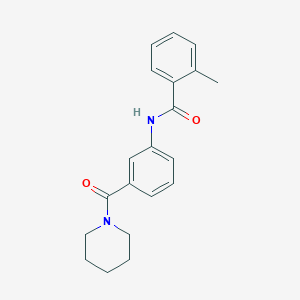 2-methyl-N-[3-(1-piperidinylcarbonyl)phenyl]benzamide