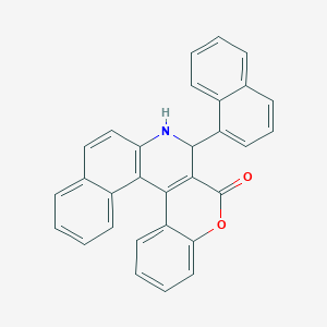 molecular formula C30H19NO2 B5061956 3-(1-naphthyl)-3,4-dihydro-2H-benzo[f]chromeno[3,4-c]quinolin-2-one 