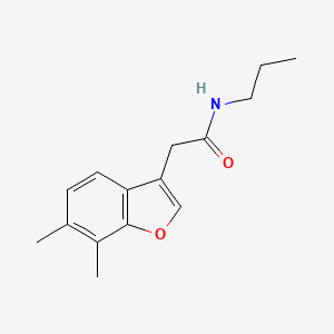 molecular formula C15H19NO2 B5061963 2-(6,7-dimethyl-1-benzofuran-3-yl)-N-propylacetamide 