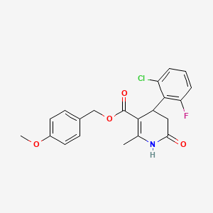 molecular formula C21H19ClFNO4 B5061977 4-methoxybenzyl 4-(2-chloro-6-fluorophenyl)-2-methyl-6-oxo-1,4,5,6-tetrahydro-3-pyridinecarboxylate 