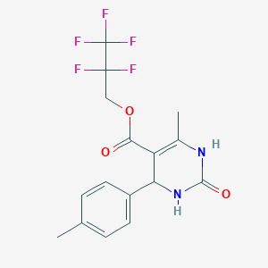 molecular formula C16H15F5N2O3 B5061978 2,2,3,3,3-pentafluoropropyl 6-methyl-4-(4-methylphenyl)-2-oxo-1,2,3,4-tetrahydro-5-pyrimidinecarboxylate 