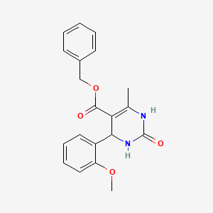 molecular formula C20H20N2O4 B5061983 benzyl 4-(2-methoxyphenyl)-6-methyl-2-oxo-1,2,3,4-tetrahydro-5-pyrimidinecarboxylate 