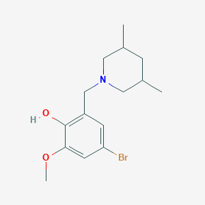 molecular formula C15H22BrNO2 B5061989 4-bromo-2-[(3,5-dimethyl-1-piperidinyl)methyl]-6-methoxyphenol 