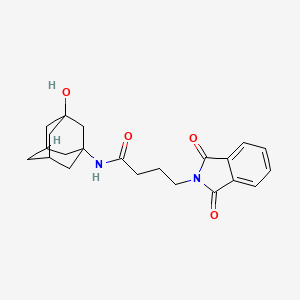 molecular formula C22H26N2O4 B5061994 4-(1,3-dioxo-1,3-dihydro-2H-isoindol-2-yl)-N-(3-hydroxy-1-adamantyl)butanamide 