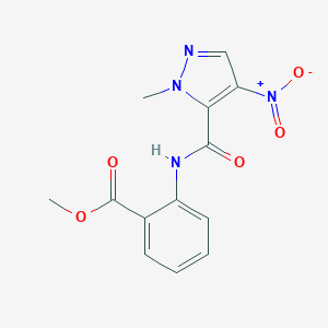 methyl 2-{[(1-methyl-4-nitro-1H-pyrazol-5-yl)carbonyl]amino}benzoate