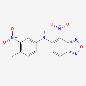 molecular formula C13H9N5O5 B5062057 N-(4-methyl-3-nitrophenyl)-4-nitro-2,1,3-benzoxadiazol-5-amine 