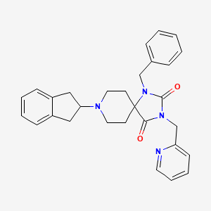 1-benzyl-8-(2,3-dihydro-1H-inden-2-yl)-3-(2-pyridinylmethyl)-1,3,8-triazaspiro[4.5]decane-2,4-dione