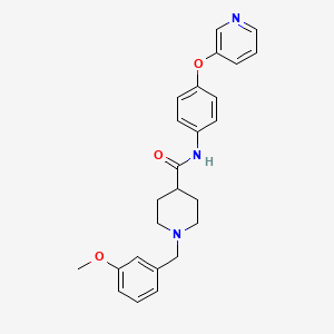 molecular formula C25H27N3O3 B5062088 1-(3-methoxybenzyl)-N-[4-(3-pyridinyloxy)phenyl]-4-piperidinecarboxamide 