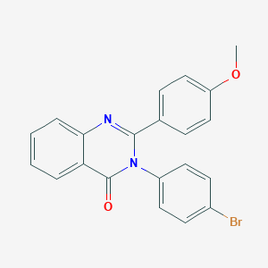 molecular formula C21H15BrN2O2 B506212 3-(4-bromophenyl)-2-(4-methoxyphenyl)-4(3H)-quinazolinone 
