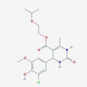 molecular formula C18H23ClN2O6 B5062128 2-isopropoxyethyl 4-(3-chloro-4-hydroxy-5-methoxyphenyl)-6-methyl-2-oxo-1,2,3,4-tetrahydro-5-pyrimidinecarboxylate 