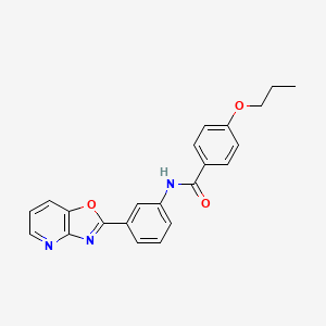 molecular formula C22H19N3O3 B5062157 N-(3-[1,3]oxazolo[4,5-b]pyridin-2-ylphenyl)-4-propoxybenzamide 