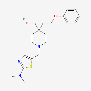 molecular formula C20H29N3O2S B5062163 [1-{[2-(dimethylamino)-1,3-thiazol-5-yl]methyl}-4-(2-phenoxyethyl)-4-piperidinyl]methanol 