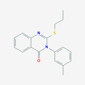 molecular formula C18H18N2OS B506217 3-(3-Methylphenyl)-2-propylsulfanylquinazolin-4-one CAS No. 25477-44-5