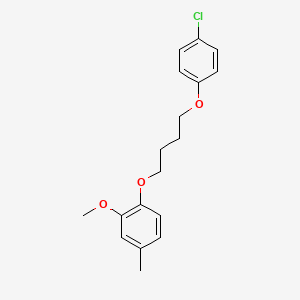 molecular formula C18H21ClO3 B5062173 1-[4-(4-chlorophenoxy)butoxy]-2-methoxy-4-methylbenzene 