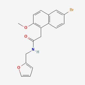 molecular formula C18H16BrNO3 B5062179 2-(6-bromo-2-methoxy-1-naphthyl)-N-(2-furylmethyl)acetamide 
