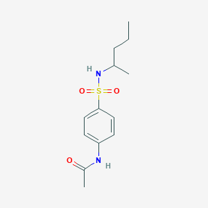 molecular formula C13H20N2O3S B506218 N-[4-(pentan-2-ylsulfamoyl)phenyl]acetamide 