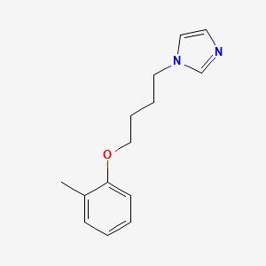molecular formula C14H18N2O B5062191 1-[4-(2-methylphenoxy)butyl]-1H-imidazole 