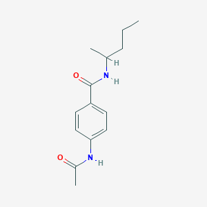 molecular formula C14H20N2O2 B506220 4-(acetylamino)-N-(1-methylbutyl)benzamide 