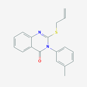molecular formula C18H16N2OS B506221 2-(allylsulfanyl)-3-(3-methylphenyl)-4(3H)-quinazolinone 