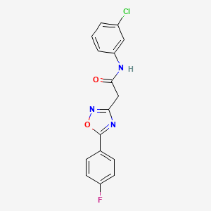 molecular formula C16H11ClFN3O2 B5062225 N-(3-chlorophenyl)-2-[5-(4-fluorophenyl)-1,2,4-oxadiazol-3-yl]acetamide 