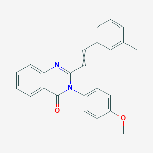 molecular formula C24H20N2O2 B506224 3-(4-methoxyphenyl)-2-[2-(3-methylphenyl)vinyl]-4(3H)-quinazolinone 
