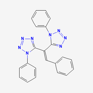 molecular formula C22H16N8 B5062276 5,5'-(2-phenyl-1,1-ethenediyl)bis(1-phenyl-1H-tetrazole) 